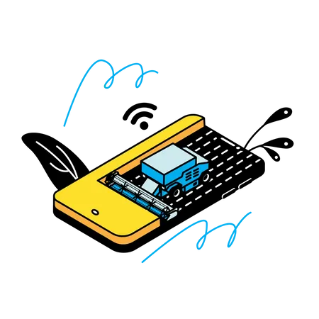 Aplicativo móvel de agricultura inteligente  Ilustração