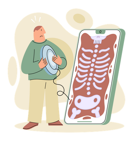 Aplicativo móvel de serviços médicos on-line  Ilustração