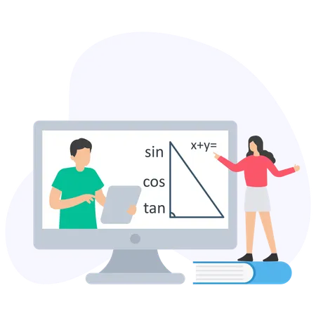 Aplicativos de aprendizagem baseados em geometria  Ilustração