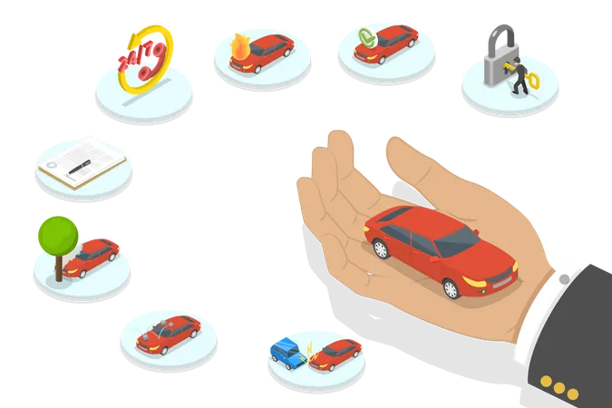 Apólice de seguro automóvel  Ilustração