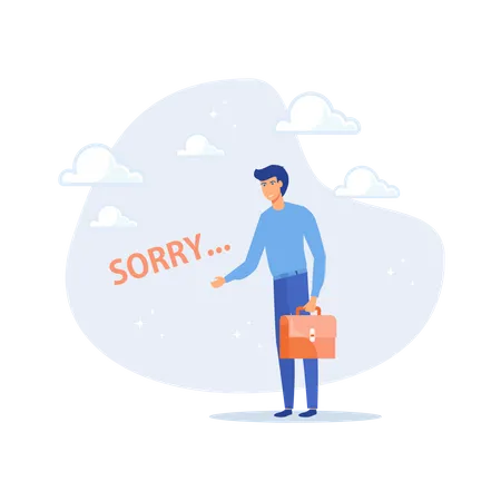 Apologize or say sorry  Illustration