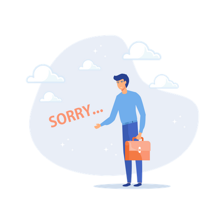 Apologize or say sorry  Illustration