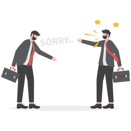 Apologize to say sorry  Illustration