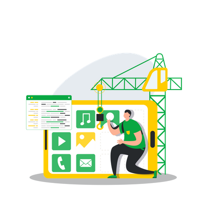 App Building  Illustration