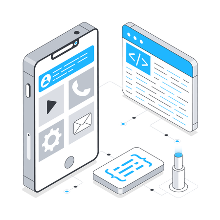 App Coding  Illustration