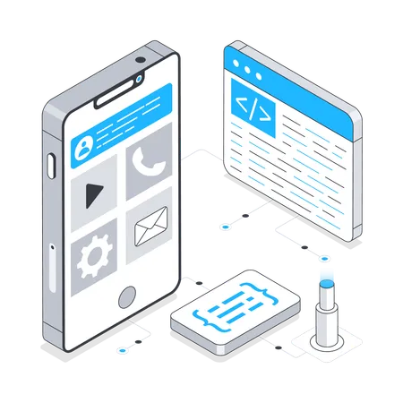 App Coding  Illustration