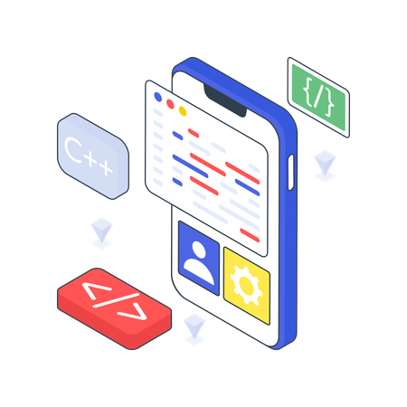 App Coding  Illustration