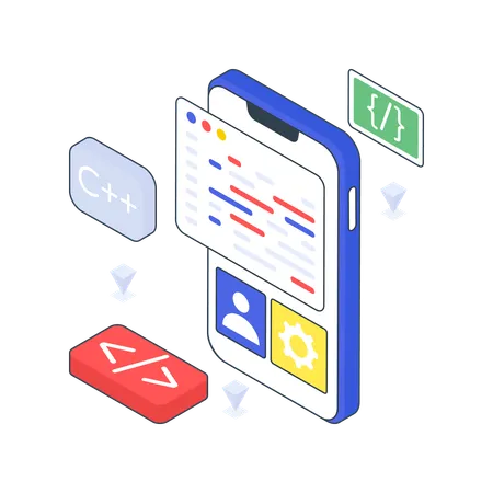 App Coding  Illustration