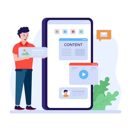 App content management  Illustration