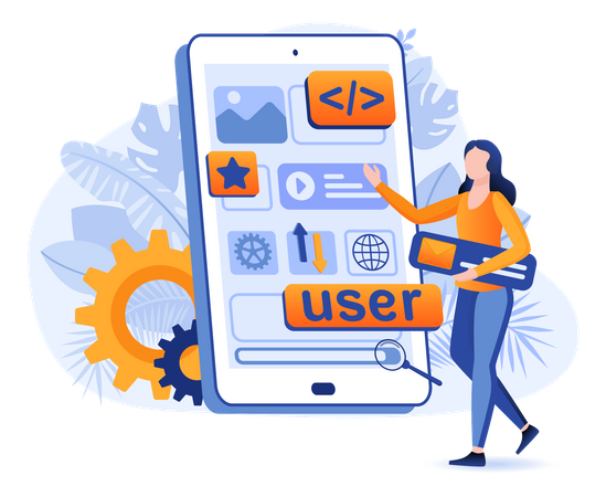 App Designing And Development  Illustration