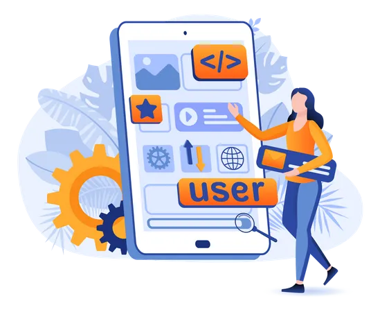 App Designing And Development  Illustration