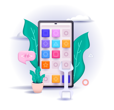 App development  Illustration