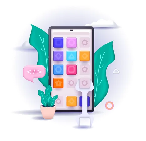 App development  Illustration