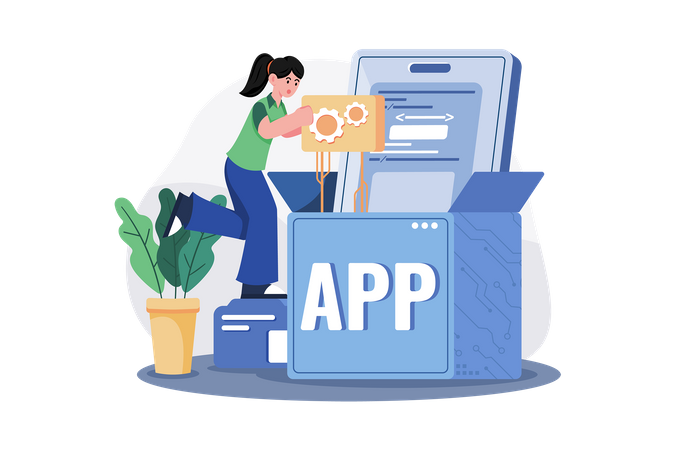 App development  Illustration