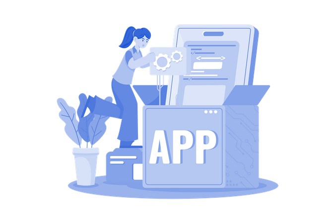 App development  Illustration