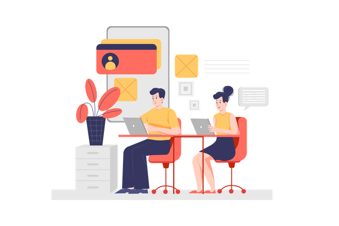 App Entwicklung  Illustration