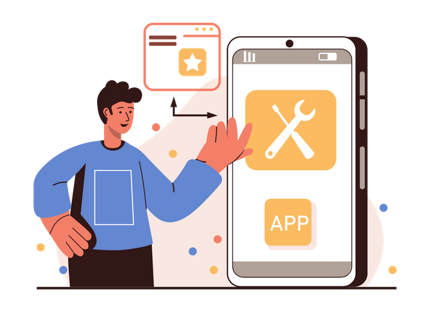 App Entwicklung  Illustration