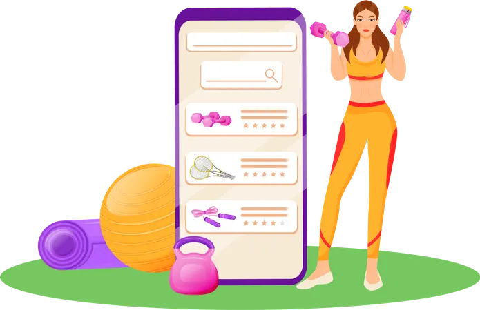 App for aerobics gear Illustration
