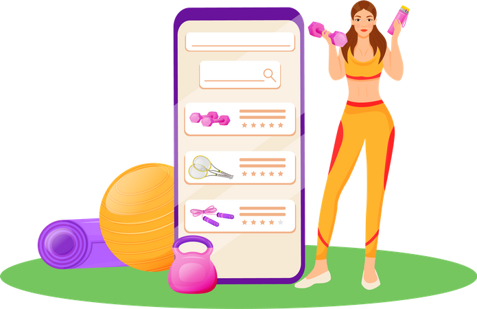 App for aerobics gear  Illustration