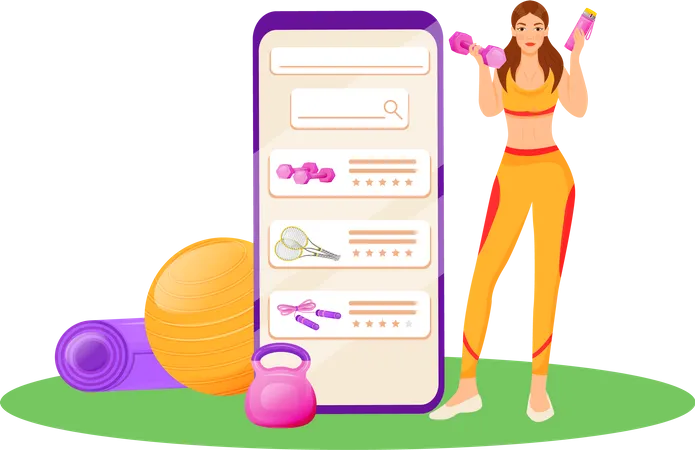 App for aerobics gear  Illustration