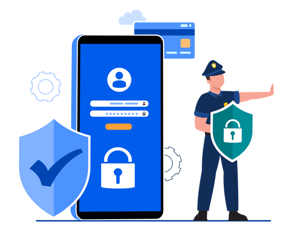 App Login Security  Illustration