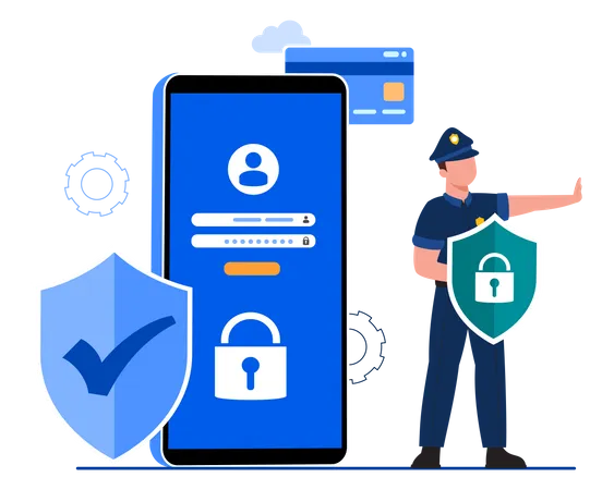 App Login Security  Illustration