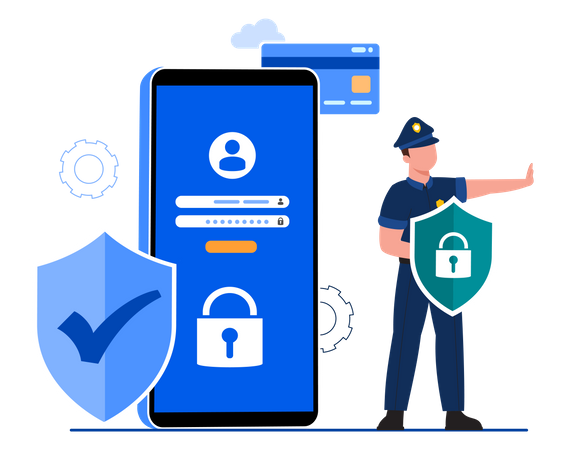 App Login Security  일러스트레이션