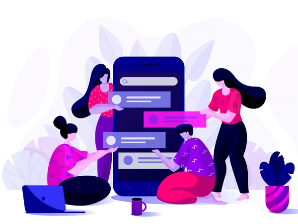 App-UI-Entwurf  Illustration
