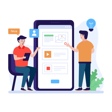 App Wireframe development  Illustration