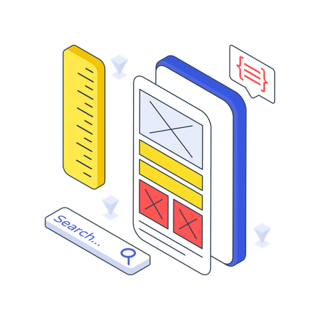 App Wireframe  Illustration