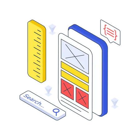 App Wireframe  Illustration