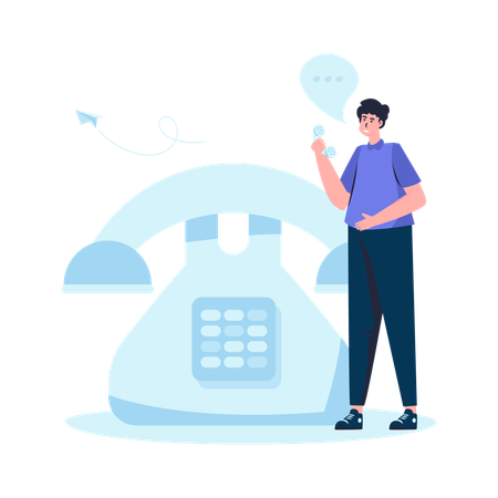 Appel téléphonique  Illustration