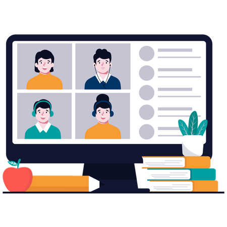 Cours d'appel vidéo  Illustration