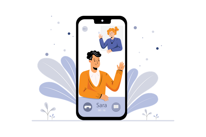 Appel vidéo  Illustration