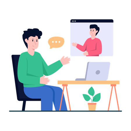 Appel vidéo  Illustration