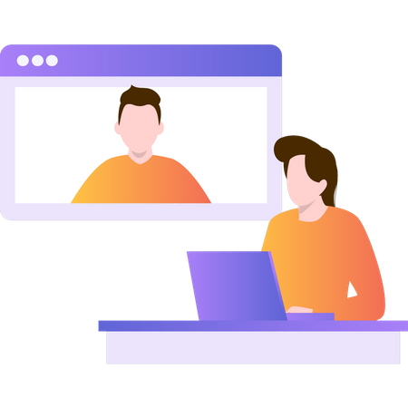 Appel vidéo  Illustration