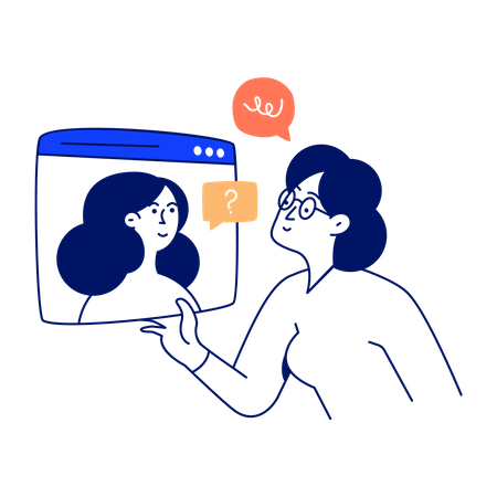 Appel vidéo  Illustration