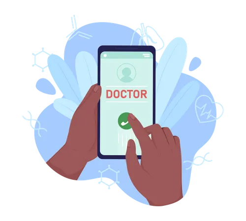 Appeler le docteur  Illustration