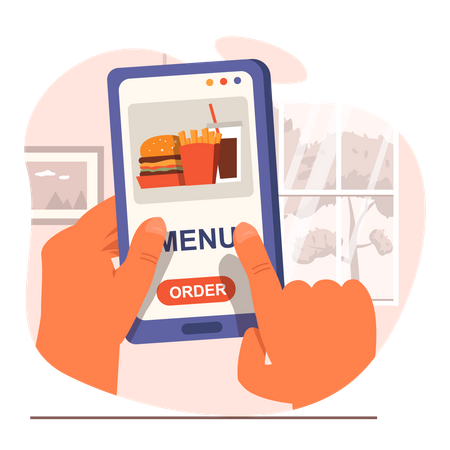 Application alimentaire en ligne  Illustration