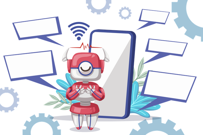 Application de chatbot  Illustration