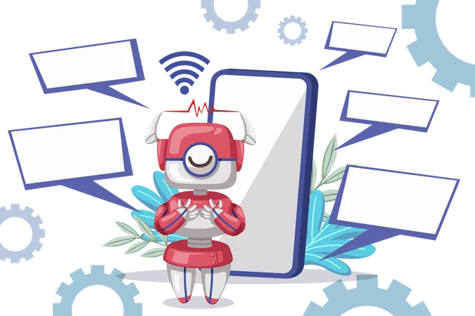 Application de chatbot  Illustration