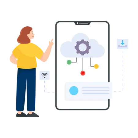 Application cloud  Illustration