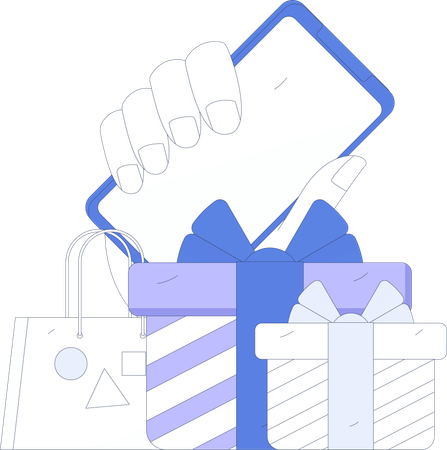 Application d'achat en ligne  Illustration