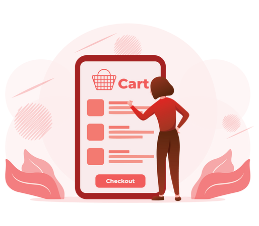 Application d'achat en ligne  Illustration