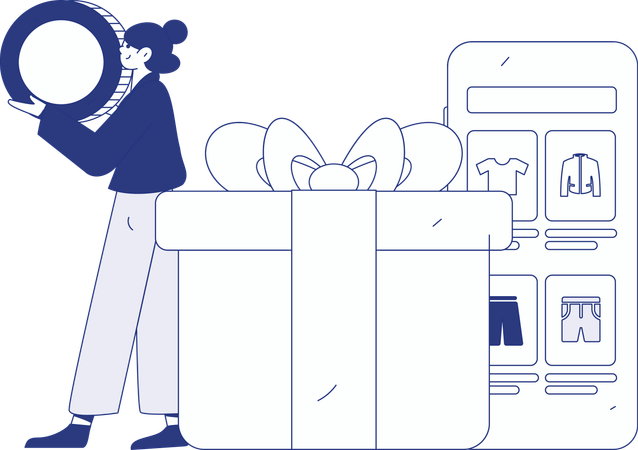 Application d'achat en ligne  Illustration