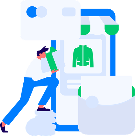 Application d'achat en ligne  Illustration