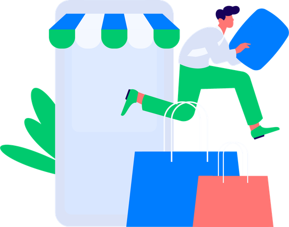 Application d'achat en ligne  Illustration