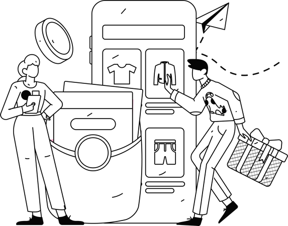 Application d'achat en ligne  Illustration