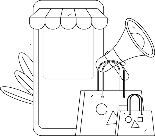 Application d'achat en ligne  Illustration