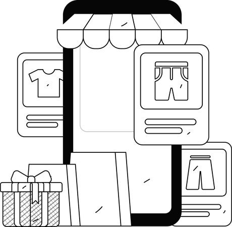 Application d'achat en ligne  Illustration